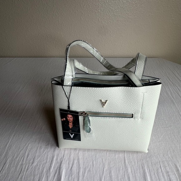 Vanessa Williams Handbags - Vanessa Williams Bone Mint Pebble Grain Tote Bag VW-30-BONMNT NWT